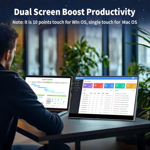 Image of 17.3 inch 4K Portable Monitor Touchscreen, 120Hz UHD Gaming Display 3840x2160 with MPP Stylus Support, 100% DCI-P3, HDMI 2.1 USB-C, VESA External Screen for Laptop Console PC