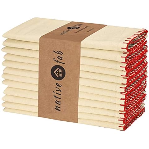 Native Fab Set of 12 Cotton Napkins Cover