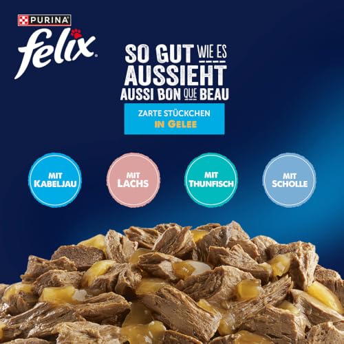 FELIX So gut wie es aussieht Nassfutter, 96er Pack (4 x 24 x 85g)
