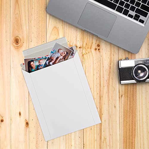 Belle Vous 100 Stk Harte Versandtaschen zum Abziehen & Versiegeln - 177 x 227 mm, 250 g/m² - Selbstklebende Große Briefumschläge für Fotos, Dokumente, CDs & Verpackungsmaterial Karton Warensendung