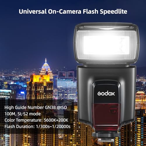 Ficha técnica GODOX TT560II Flash de cámara Universal Speedlite Flash de cámara de Zapata estándar GN38 2.4G Disparador con transmisor de Disparo de Repuesto para Canon Sony Nikon Panasonic Olympus Pentax - Fernando Cortés