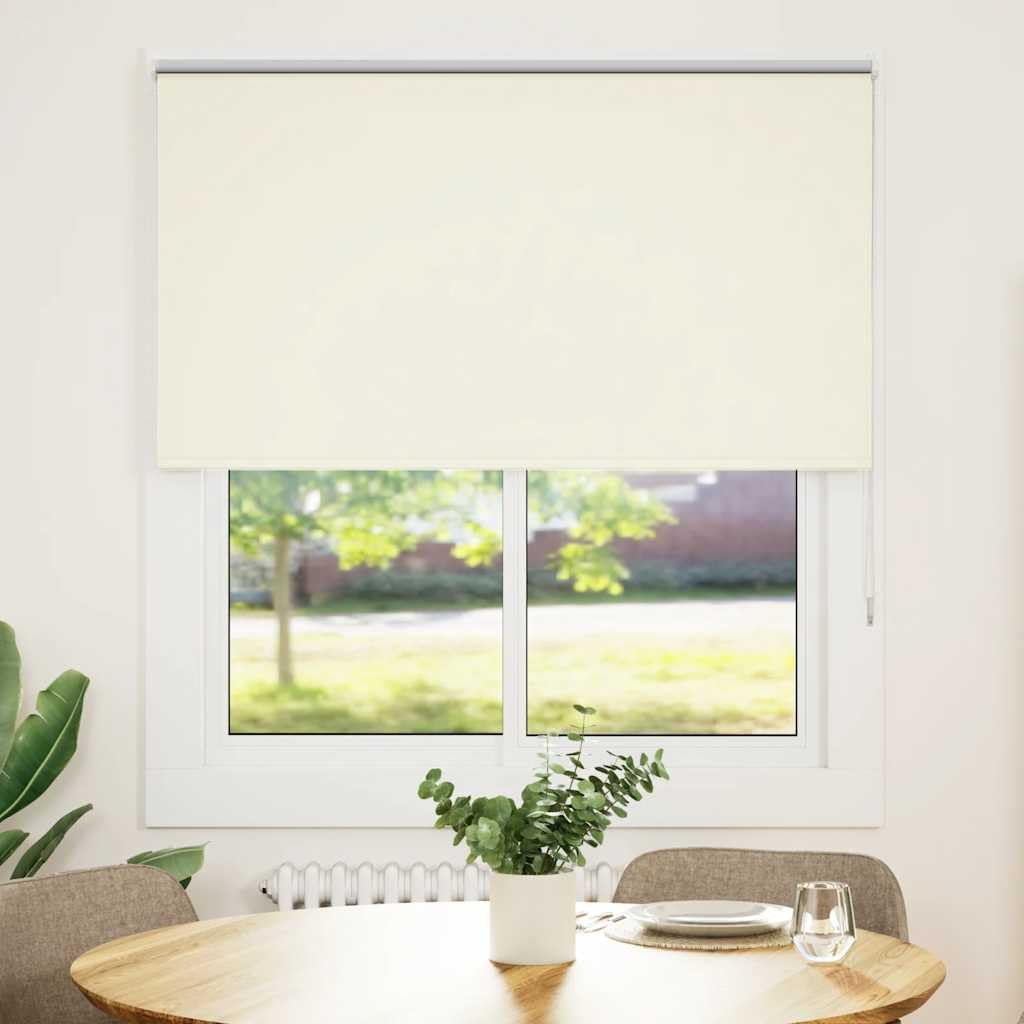 Verdunkelungsrollo, 131,6 cm, Elfenbeinfarben | 100 % Polyester, leicht zu reinigen, Wand- oder Fenstermontage, Kindersicherung