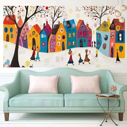 Kit complet broderie diamant pour grand format décoration murale