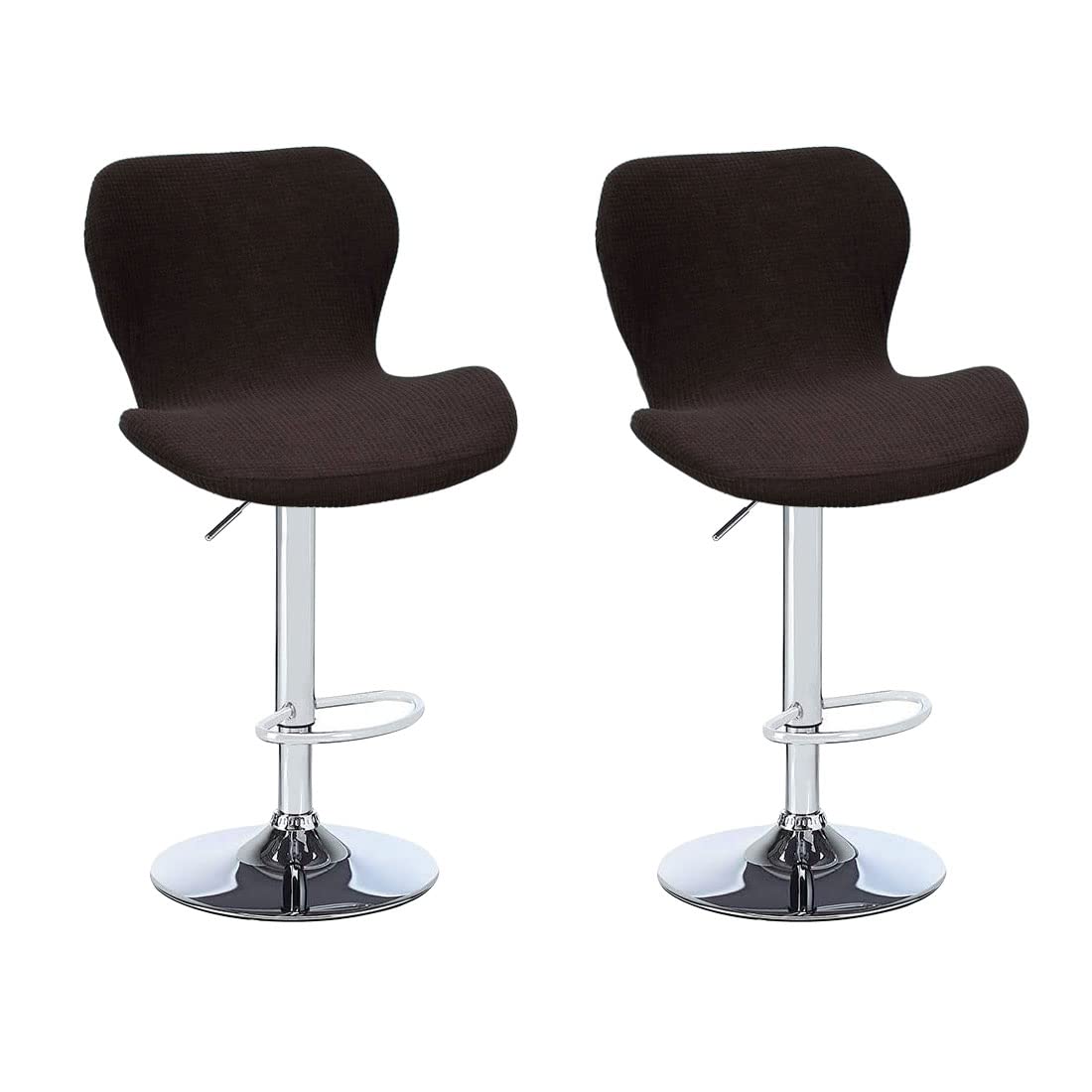 Levoberg Barhocker, gebogen, dehnbar, Bezug für Barstuhl mit elastischer Rückenlehne, Bezug für hohen Hocker, Küche, Café, 2 Stück