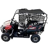 Shadeidea Sunshade for Honda Pioneer 700-4, Mesh UTV Sun Shade Soft Top Roof Cover (Black) UV Blocke