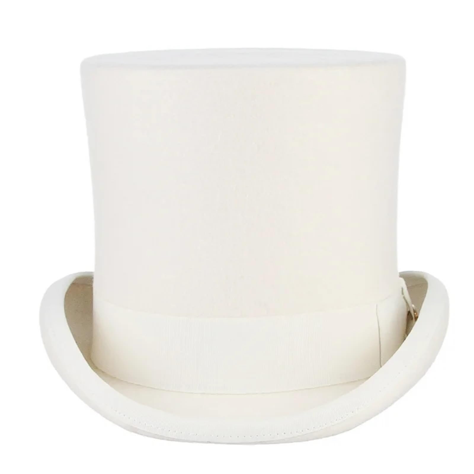 Cappello a Cilindro Cappello Alto da Gentiluomo in Lana Cappelli a Cilindro for spettacoli teatrali Cappello Fedora retrò da Mago(XL(61cm))