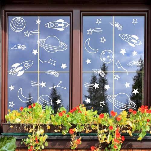 Vinilo decorativo de pared espacio exterior con planetas y estrellas miniatura 5