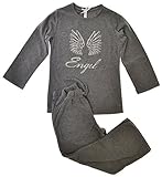  Louis & Louisa Kinder-Pyjama Engel (104/110, anthrazit)
