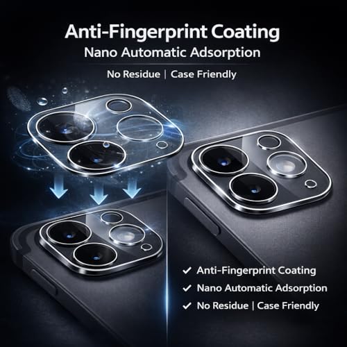 Image of Mizi 3 Pack Camera lens protector for iPad Pro 11 & 13 Inch (M4 2024, M5 2025) 9H Hardness, Ultra HD, Anti-Scratch, Case Friendly [Does not Affect Night Shots]