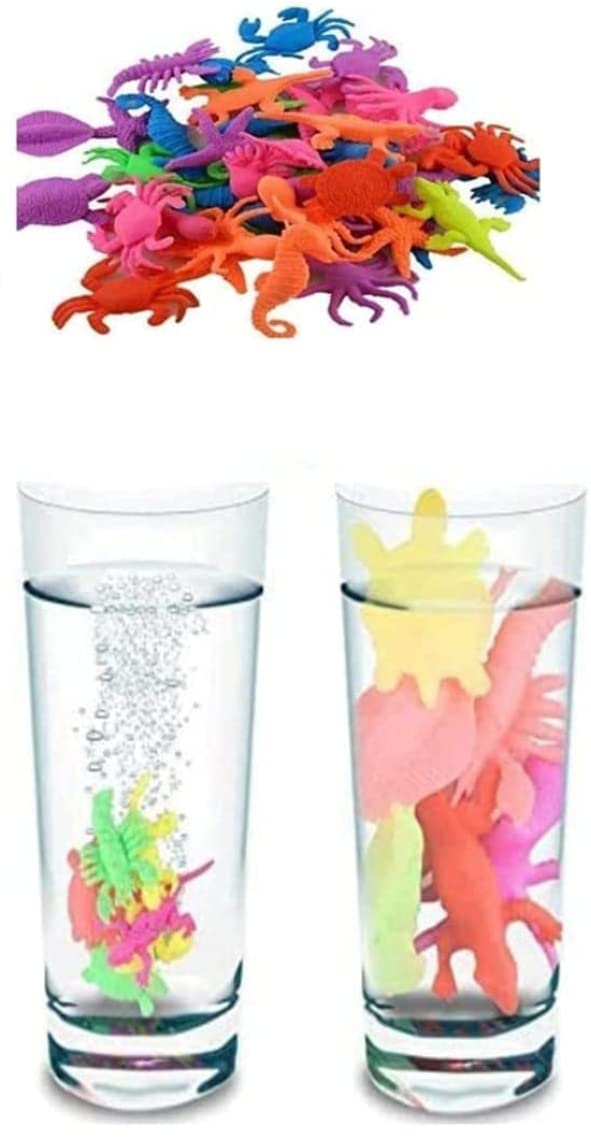 IMTION (Pack of 80 Pcs) Water Growing Animal for Decoration Purpose Flower Port Decorate