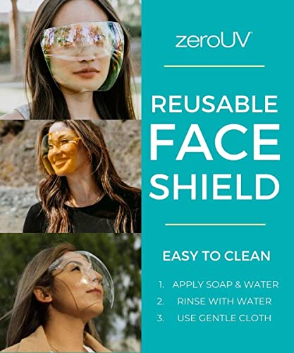 Zerouv - Protective Face Shield Full Cover Visor Glasses/Sunglasses (Anti-Fog/Blue Light Filter) (Amber/Fade) #TOP5