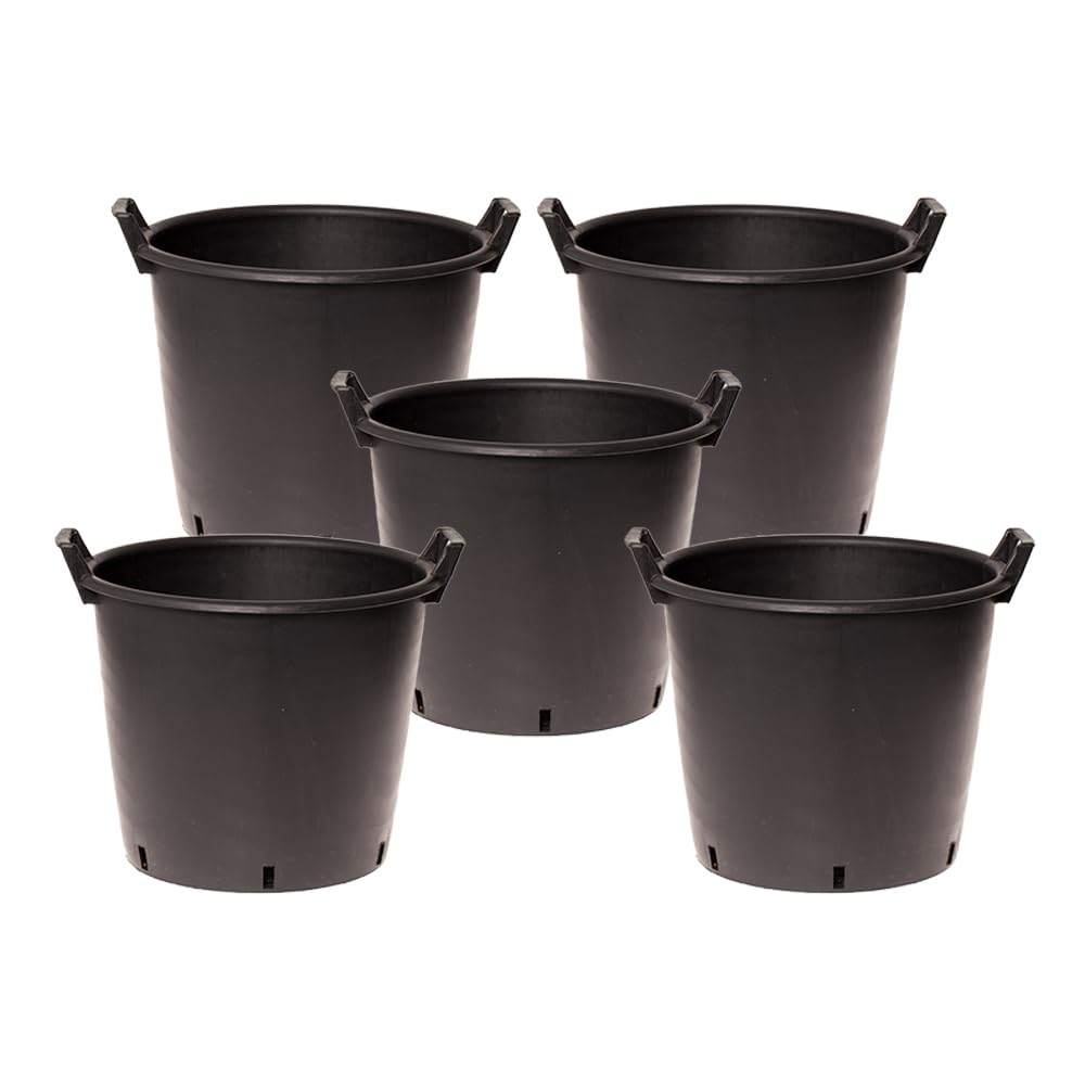 YouGarden Heavy Duty 30L Plant Pot, 5 x 40cm Diameter, Plastic Planters for Outdoor Plants, Large 15.7' Flower Pots for Gardens, Perfect for Flowers, Vegetables & General Use — image 1