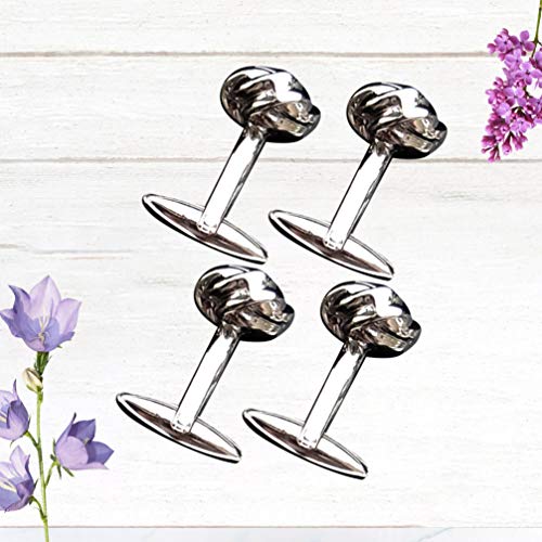 Abotoaduras masculinas ExCEART com 4 peças de abotoaduras de rosas com botões para camisa de smoking