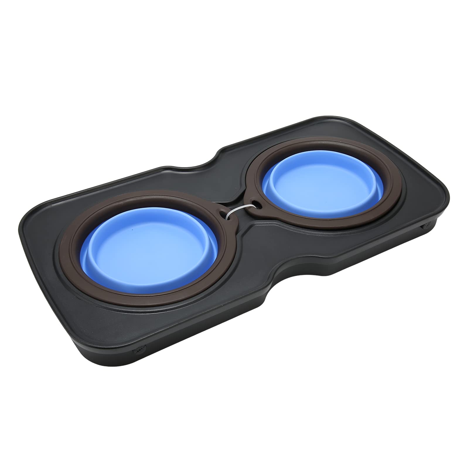 Double gamelle surélevée pour animaux de compagnie, gamelles surélevées pliables pour chien avec support – Pour les aventures en plein air, le camping, les voyages et l'utilisation à domicile, facile