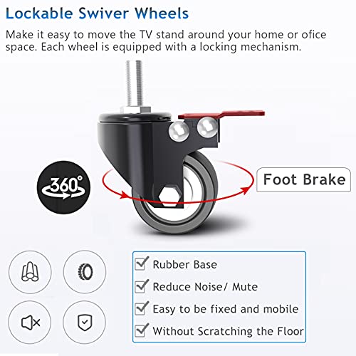 Soporte Móvil para TV de Piso Ajustable para Pantallas 50-70" miniatura 3