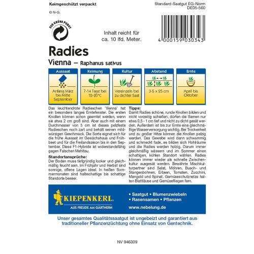 Kiepenkerl Radies 'Vienna' F1,1 Portion - Image 3