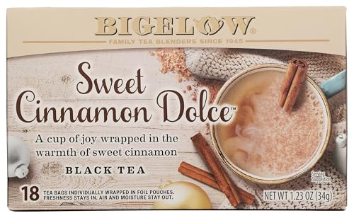 Bigelow Sweet Cinnamon Dolce Black Tea (Caffeinated), 18 count
