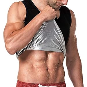 Moonssy Herren Sauna Shirt Schweiß Weste für Männer Unterstützt Gewichtsverlust Sauna Hemd Body Shaper Workout für den Muskelaufbau das Cardio Ausdauertraining Geeignet Neopren Sauna-Anzüge