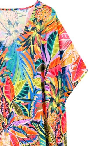 Image of Moss Rose Kaftan Dresses for Women Summer Swimsuit Cover up Caftan Dress