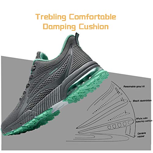 Lamincoa Womens Air Running Shoes Athletic Women Sneakers Non Slip Womens Tennis Shoes Grey #TOP2