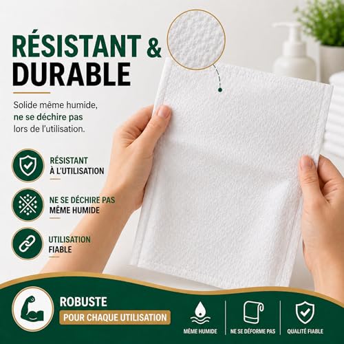 Gants de toilette jetables molletonnés grand format - 6