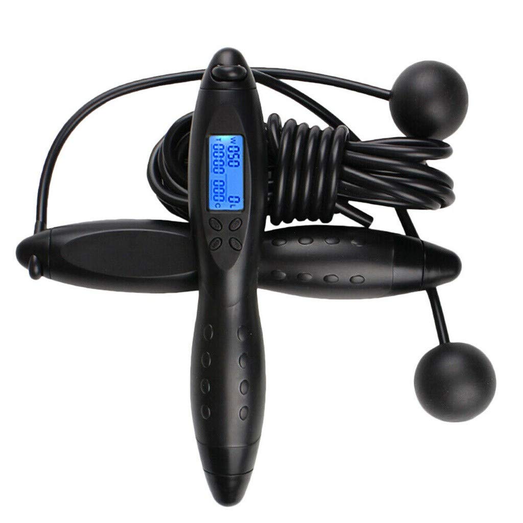 ErYao Digital Counting Corded Cordless Jump Rope Skipping Rope Set, Fat Burning Fitness Equipment Boxing Training Skipping Weight Loss Exercise for Adult, Kids, Women