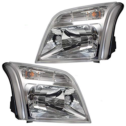 Pair of Headlights fits 10-13 Ford Transit Connect Driver & Passenger Headlamps