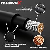 PremiumX Kabel solarny 30 m, 6 mm², H1Z2Z2-K, 1500 V DC, cynkowana miedź, odporna na działanie promieni UV i elastyczny, przewód solarny PV do instalacji solarnej, modułu, falownika, czarny