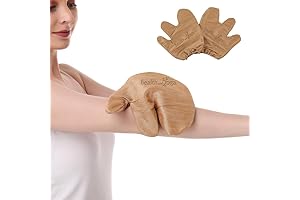 HealthAndYoga™ Garshana Gloves Raw Silk Massage Gloves Ayurvedic Massage