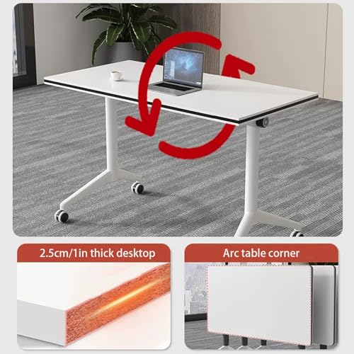 Tragbarer, Faltbarer Konferenztisch mit wasserfester Oberfläche und leisen Rollen – ideal für Büro, Besprechungsraum und Klassenzimmer. Vielseitig, leicht und einfach zu verstauen.