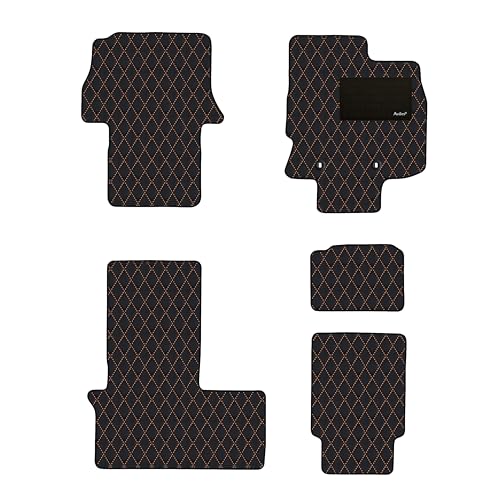 【次世代レザーマット】Aviles ダイハツ 互換品 新型 タント LA650S LA660S フロアマット(01:前期運転席ロングスライド有, 10:カーボン柄 × 黒)