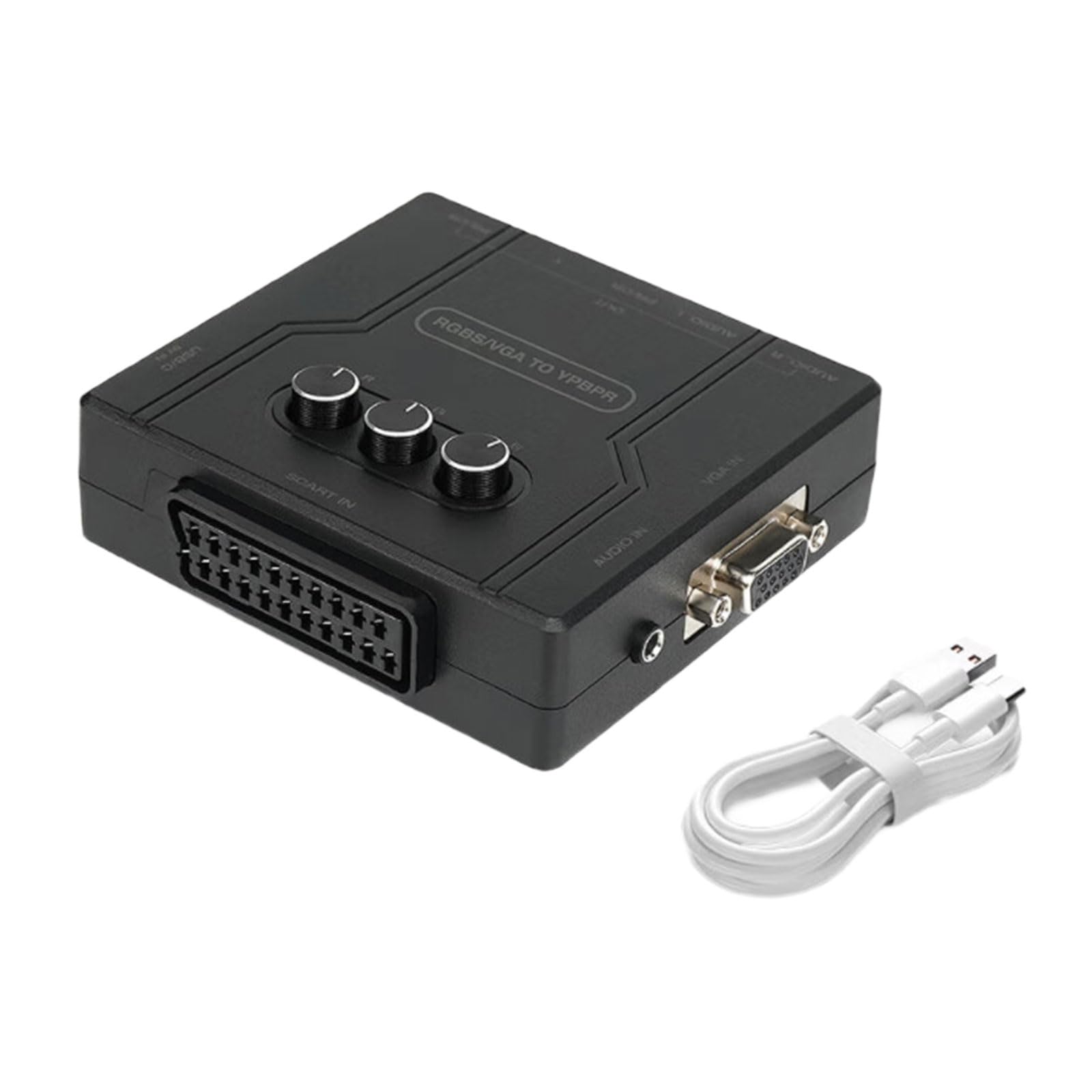 Adaptador convertidor de componentes RGBS SCART VGA a YPBPR compatible con color de un solo canal para consolas de juegos