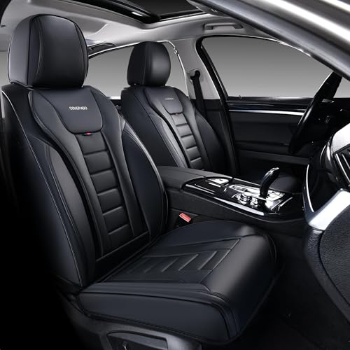 Image of Coverado Car Seat Covers, Front Covers for Cars, Car Seat Cover Front Seats, Automotive Seat Cover, Waterproof, Leather Car Seat Cushion, Universal Interior Covers Seat Protectors for Most Cars