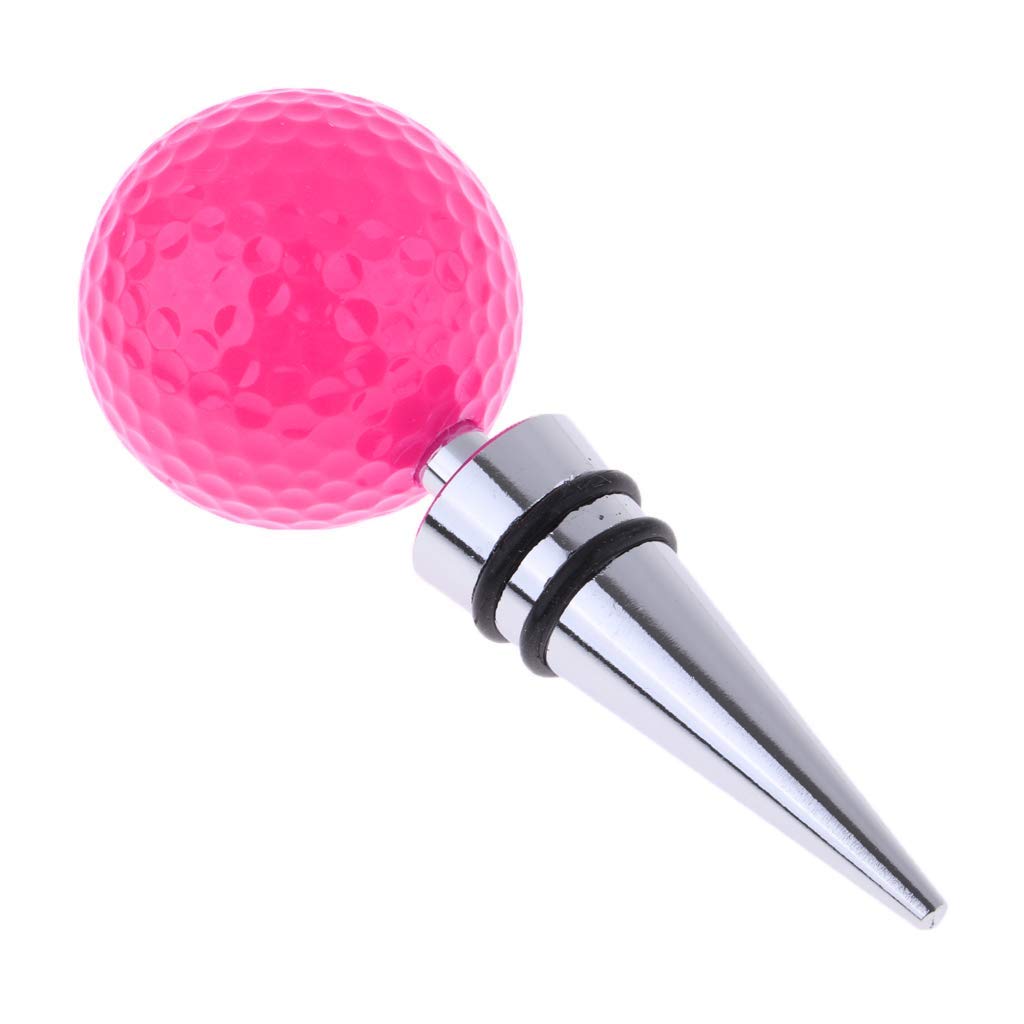 Unbekannt Rose Red Golf Ball Design Bottle Stopper For Wine Bottles (Rose Red)