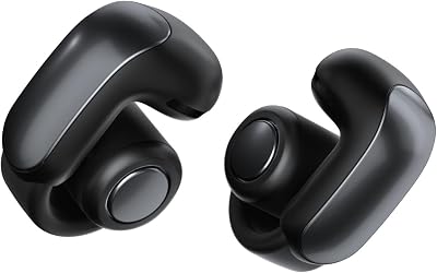 Bose Ultra Open Earbuds, Écouteurs Oreilles Libres avec Technologie OpenAudio, Écouteurs stéréo Ouverts sans Fil, Jusqu’à 48 Heures d’autonomie, Noir