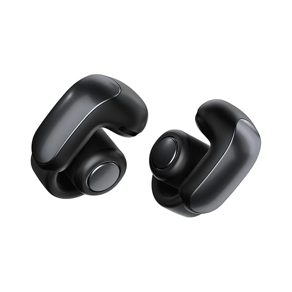 Bose Ultra Open Earbuds - Bluetooth Open Ear Earbuds with OpenAudio for Awareness, Clip-On Design for Comfort, Water Resistant, Up to 48 Hrs of Playtime, Black