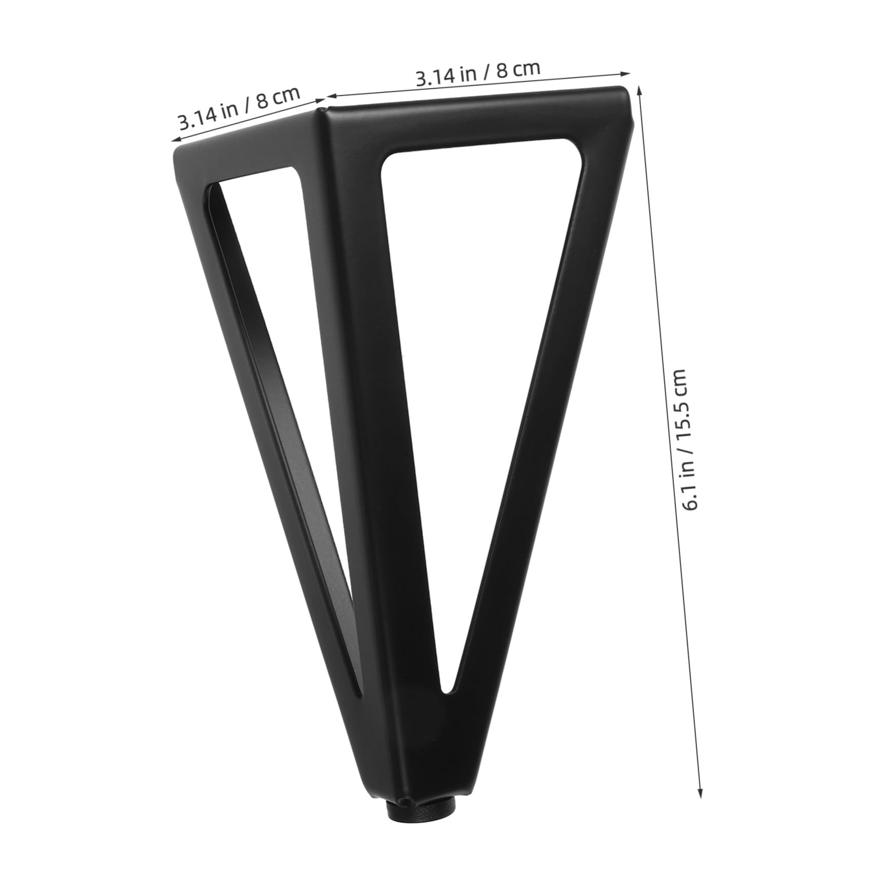 Didiseaon Gambe Mobili in Metallo Nero, Set da 4, Design Moderno