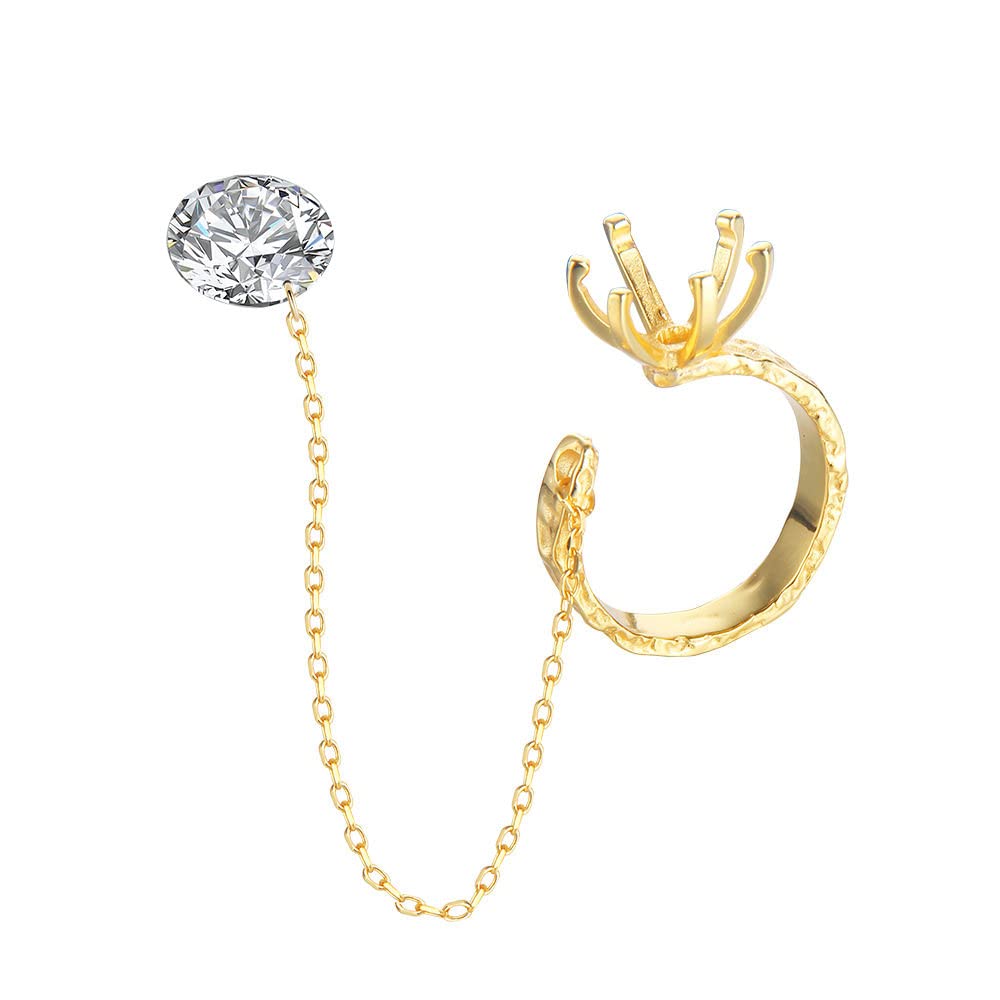 Anello In Argento Sterling 925,Anelli Regolabili Per Donna Ciondolo Zircone Argento Sterling 925 La Catena Semplici Anelli Di Eternità Fedi Nuziali Placcate Oro Anelli Promessa Per Ragazze Signore
