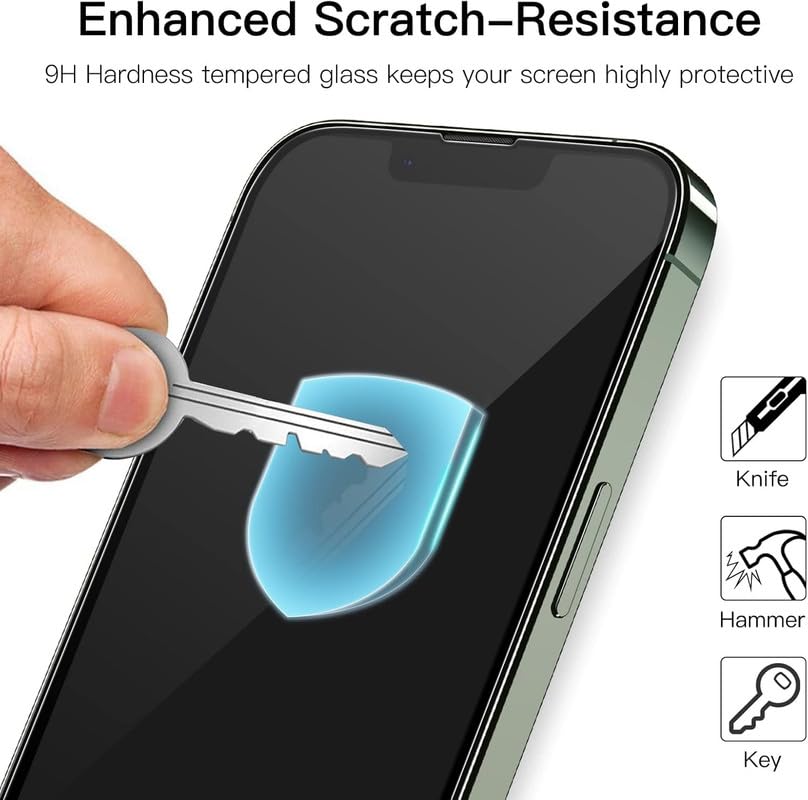 Image of TitanGuard Tempered Glass Screen Protector Guard Film for iPhone 13 pro max /iPhone 14 plus (6.7 Inch)- 9H Hardness, Military Grade, Anti-Static, Easy Installation Kit - 1 PACK