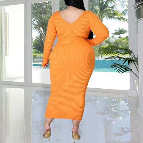 Image of Women's Plus Size Sexy Long Sleeve Maxi Sweater Off Shoulder Knit Dress | Warm Sweater, Casual,Party,Work,Date,Wedding,Cocktail,Nightclub,Clubwear,Cocktail,Daily Wear,Christmas Party Work.