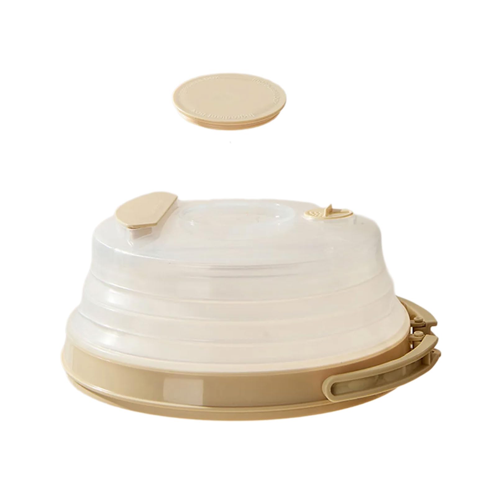 Foldable Microwave Splatter Guard Lid with Heatproof Handle, Space-Saving Cover for Safe Cooking & Storage Space Saving Foldable Cover