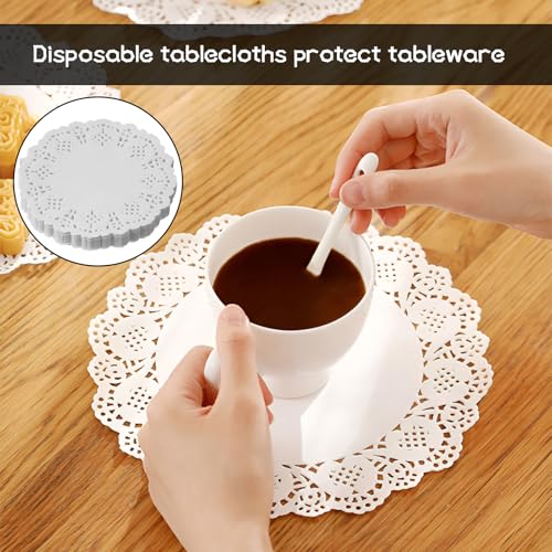 280 Stück Tortenspitze Rund Papierdeckchen,8.5 Cm Tortenspitzen Rund Klein,Deckchen Kuchenmatte Papier,Rund Lace Papierdeckchen,Spitze Deckchen Für Lebensmittel,Für Hochzeit,Geburtstag,Kuchen,Desserts