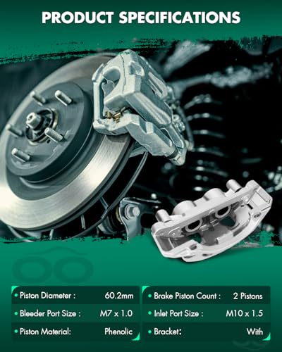 Image of SCITOO Front Right Brake Caliper With Bracket 18B5302 Fit For Chevy Silverado 2500 HD /Silverado 3500 HD, For Chevy Suburban 3500 HD 16-17 For GMC Sierra 2500 HD 11-17 For GMC Sierra 3500 HD 11-17