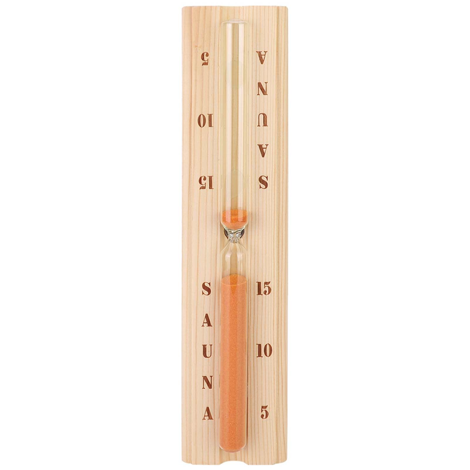 Hour Glass With Sand, Sauna Hourglass Clock Heat Wooden Sand Timer Sauna Timer 15 Minutes Accurate Hour Glass for Spa Bath