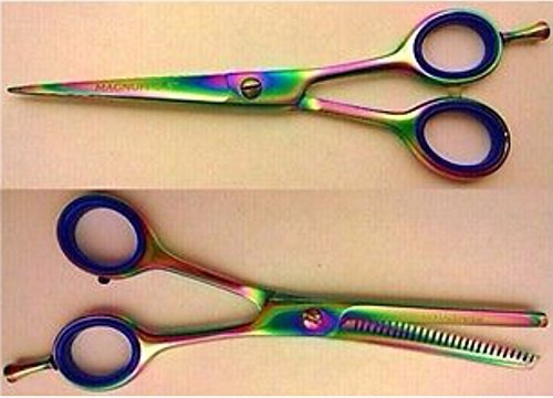 5.5" Hair Cutting+Thinning Set Barber Scissors Shears Razor Edge Very Sharp MAGNUM