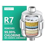 Longriver R7 Shower Filter High Put Shower Water Filter for Hard Water 99.99% Remove Chlorine, Heavy Metals, and Harmful Substance, Shower Water Softener, Improve your skin and hair, Chrome