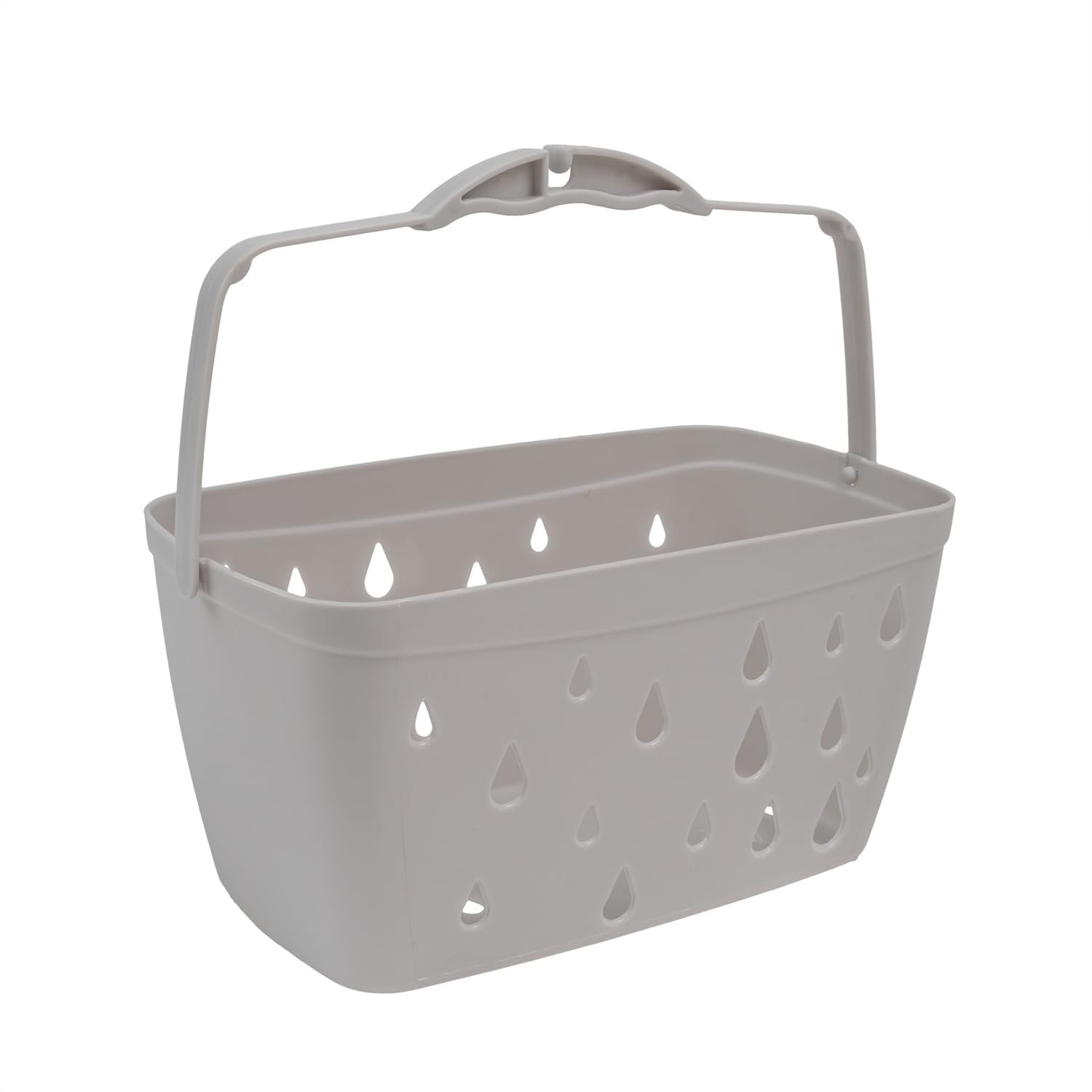 JVL Plastic Hanging Peg Basket - Grey - Lightweight & Durable - Laundry Accessory