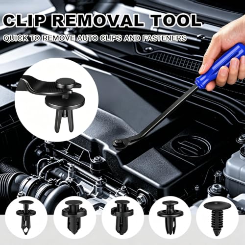 Image of 18Pcs Auto Trim Removal Tool Kit, Clip Plier Set and Fastener Remover, Blue