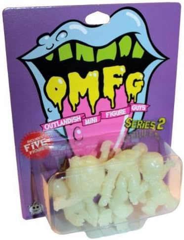 October Toys OMFG Series 2 Green GID Edition Mini Figures Set of 5