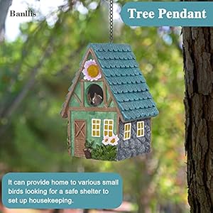 Birdhousesforoutsideresinbirdhousewithhangchaindecorativebirdcageoutdoorgardendecorforhummingbirdbluebirdcardinalandotherbird Urban Country Home Decor Bird houses for outside resin bird house with hang chain decorative bird cage outdoor garden decor for hummingbird bluebird cardinal and other bird urban country home decor